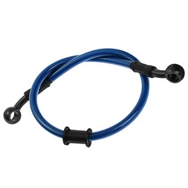MOCNT 90 cm Motorcycle Brake Hose, Motocross Brake Line, Brake Coupling, Oil Hose, Steel Braid, Hydraulically Reinforced Brake Coupling, Line Pipe, Brake, Clutch Hose, Blue