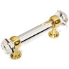 Cosmas 5 Pack 6393BB-C Brushed Brass with Clear Glass Cabinet