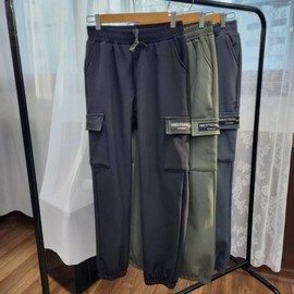 Men's Western Four-Way Stretch Fleece-Lined Jogger Training Pants 3col Gray/XL