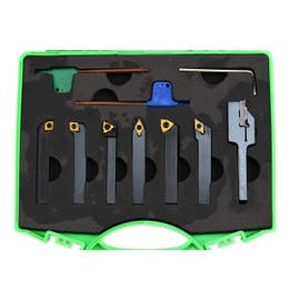Shars 1/4" 7 Pieces/Set Indexable Carbide Turning Tool Set in Fitted Box 404-2888 P]
