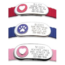 LuckyPet Replacement Attachment Strips Jewelry Collar Tags for Dogs & Cats - Set of 3 Strips