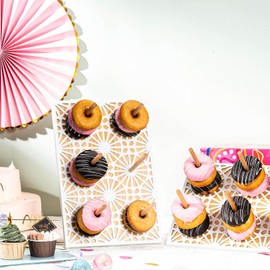WOPARTY Donut Wall Stand,Doughnut Display Stand,Bagel Holder for Party, Dessert Table,Birthday, Wedding, Baby Shower, Bridal Showers,Christmas, Party Supplies