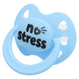 Somniumnight - Chupete para adultos para aliviar la ansiedad: pezón grande de silicona para el estrés, productos sensoriales para autismo azul Paci para dormir con funda - Regalo relajante para
