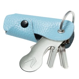 MAGATI Occhio Nero Key Case | Leather Key Organiser for 1-6 Keys, Gift for Men and Women, lightblue