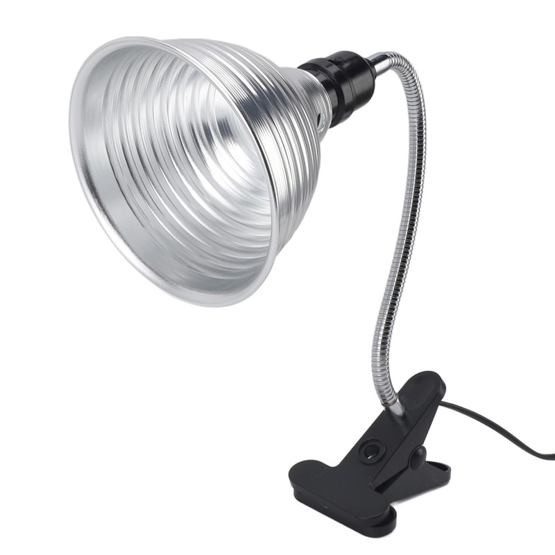 Reptile Heat Lamp Fixture Adjustable Rotate Clamp for Pet Heating