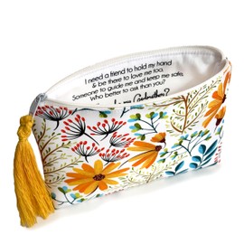 Will You Be My Godmother Proposal Makeup Bag for Women, Pouch Bag, Godmother Gifts, Godmother Asking Gift Small Cosmetic Bag