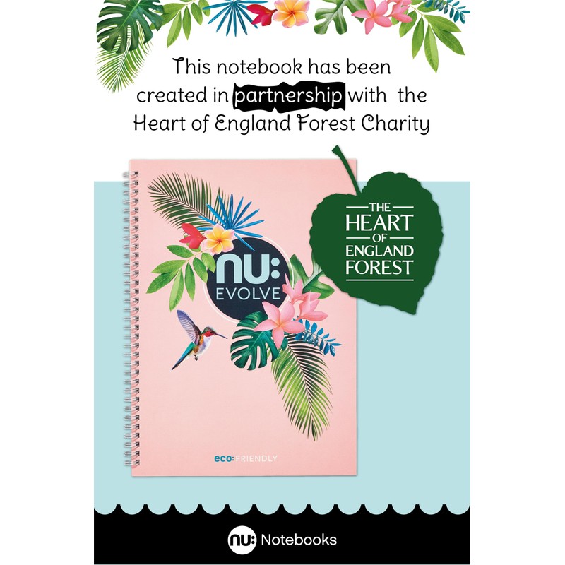 nu: Notebooks | Evolve Tropical Range | Recycled A4 Notebook
