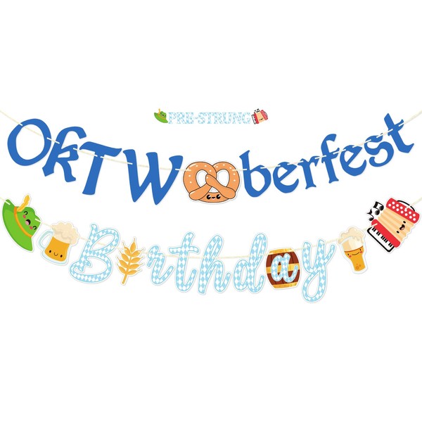 Second Oktoberfest Birthday Banner, OkTWOberfest Party Decor, Oktoberfest 2nd Birthday