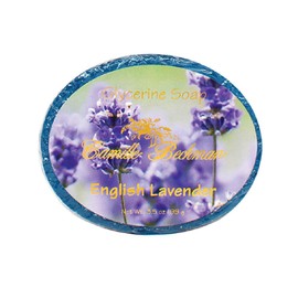 Camille Beckman English Lavender Scented Glycerine Bar Soap for Hands, Face and Body, 3.5 Ounce