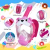 Kids Full Face Snorkel Mask, Snorkeling Gear for Kid, 180°