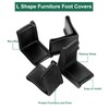 uxcell 8 Pcs 1.57" x 1.57" Rubber Foot Pads Covers,