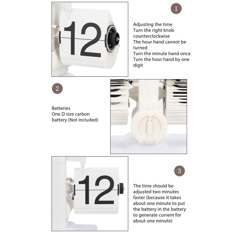 Retro Flip Down Clock Innovative Light Luxury Simple Design Flip