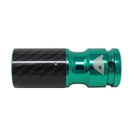 CTA Tools 4254 Metric Lug Socket 22mm with Carbon Fiber Sleeve for Car Maintenance Tools, Includes Finger-Width Divot for Easy Use, Green Color-Coded, Compatible with ½-Inch Drive Tools
