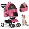 CAAP DRIVEN 3-in-1 Foldable Pet Stroller with Detachable Carrier, Storage
