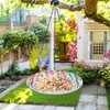 VCUTEKA Hanging Bird Bath, Glass Mosaic Bird Baths for Outdoors