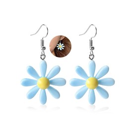 Girls' Daisy Earrings, Daisy Earrings, Hanging Flower Earrings, Flower Earrings, Ladies, Flower Earrings, Earrings for Summer Parties and Everyday Use, Acrylic
