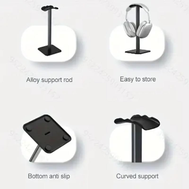 Desktop Metal Headphone Holder, 1 Count Multifunctional Mobile Phone Desktop