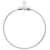 Platinum Beading Hoop, 100 Silver Plated Brass 30mm Round Beading