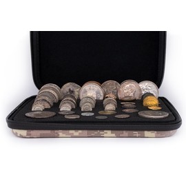 Kapaan Coin Holder, 120 Pieces Coin Case with Foam Insert to Hold and Protect Your Finds, Professional Coin Storage Box for Coin Collection/Rings
