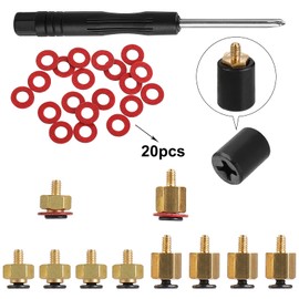 FandWay M.2 Standoff and Screw,M.2 SSD Mounting Kit for M.2 Drives,Asus motherboard M.2 Screw + Hex Nut Stand Off Spacer(5 sets)+1 pcs screwdriver