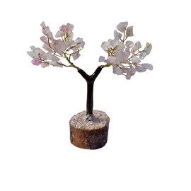 Rose Quartz Crystal Gemstone Tree Artificial Home Decor Crystal Tree Of Life Gift For Women & Men Spiritual 7 Inch