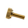 10 Pack of 1/4-20 Brass Knurled Thumb Screws 3/4" Thread