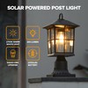 LUTEC Outdoor Solar Lamp Post Light with Pier Mount Base,