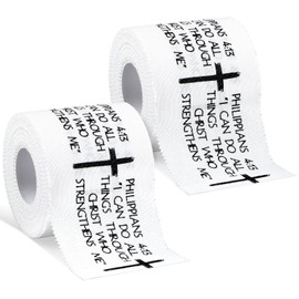 2Pcs Christian Athletic Tape 2in x 23ft Cotton Zinc Oxide Sport Tape Faith Cross Sports Wristbands Religious Bible Verse Wrist Tape for Football Baseball Athlete Gymnastic Boxing First Aid Injury Wrap