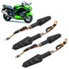 4Pcs Motorcycle LED Turn Signals Daytime Running Lights Blinker Front