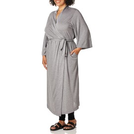 Natori Women's Shangri-la Solid Knit Robe, Heather Grey, Medium