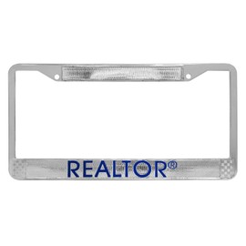 Realtor® Logo License Plate Frame, Silver, Real Estate Agent Supply