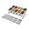 CNCEST Spice Rack, Inclined Expandable Spice Rack Set, Countertop Condiment