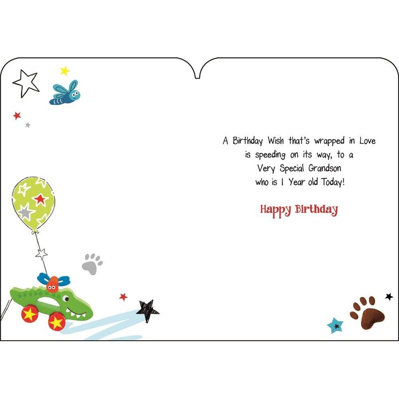 Grandson 1st Birthday Card