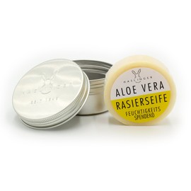 Metal Tin with Aloe Vera Shaving Soap