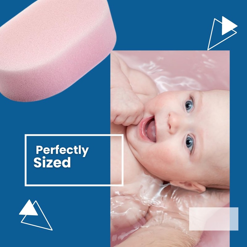 Baby Bath Sponges - 4 Pack - Soft and Gentle