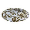 Neranena Metal Ashtray Outdoor Indoor Round Ashtrays 5.5 Inch (White-Green)