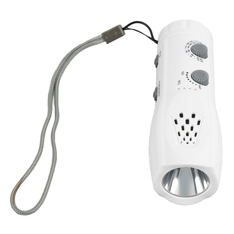 Hand Crank Flashlight Radio Portable Multifunctional Support AM FM SOS