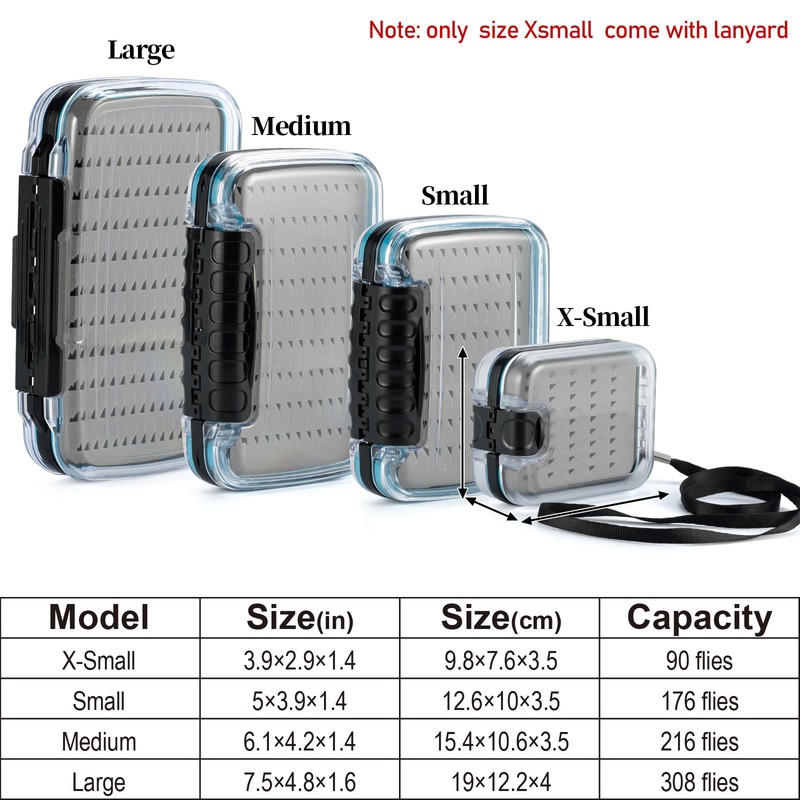 Dr.Fish Fly Fishing Box Flies Case Jig Box Waterproof Lightweight