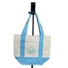 Trader Joe's Limited Edition Mini Pastel Canvas Baby Blue Tote