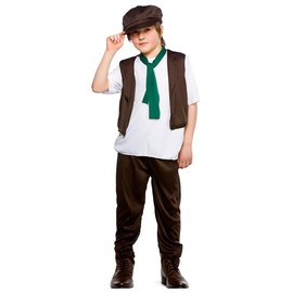 My Illusions Poor Victorian Boy Kids World Book Day Fancy Dress School Costume Dickens Outfit (White, Large 8-10 Years)