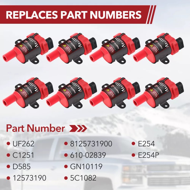 CarBole 8 Round Ignition Coil Pack For 1999-2007 Chevy Silverado