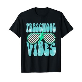 Preschool Vibes Cool Sunglasses Preschool Kid Back To School T-Shirt