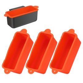 Silicone Grease Cup Liners for 36 28 22 17 Inch Blackstone Griddle Grills, Grease Catcher Liner Reusable Grill Grease Tray, Replacement of Aluminum Foil Drip Pans, 3 Pack Orange