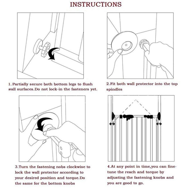 iwobi Pack of 4 Pressure Screws Spindle Screw for Baby