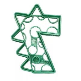 AJT NUMBER SEVEN 7 DINOSAUR THEMED DETAILED COOKIE CUTTER MADE IN USA PR4837