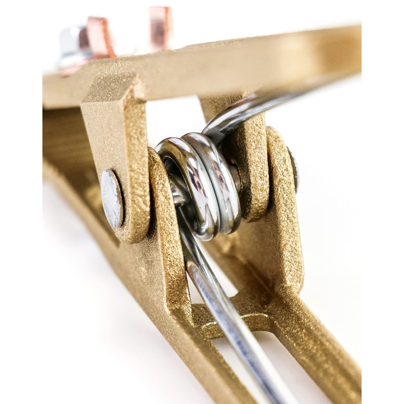 QWORK Brass A-Shape Earth Clamps, 2 Pack 260A Ground Welding