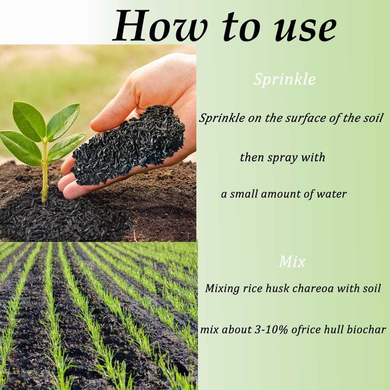 Horticultural Charcoal, Rice Husk Natural Activated Charcoal for Plants Indoor