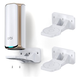 EDUP Wall Mount Kit for Orbi 970 770 870 WiFi 7 Mesh Systems and Netgear Nighthawk WiFi 7 Router (RS100 RS200 RS300 RS500 RS600 RS700S), Enhance Signal Coverage -White (Pack of 2)