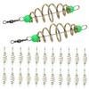 Gatuida 24Pcs Luminous Olive Shape Fishing Bait Cages Durable Spring