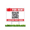 For Rent Yard Sign Custom Large QR Code, Double Side